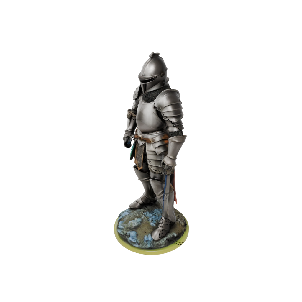Neon Knight In Full Plate Armor