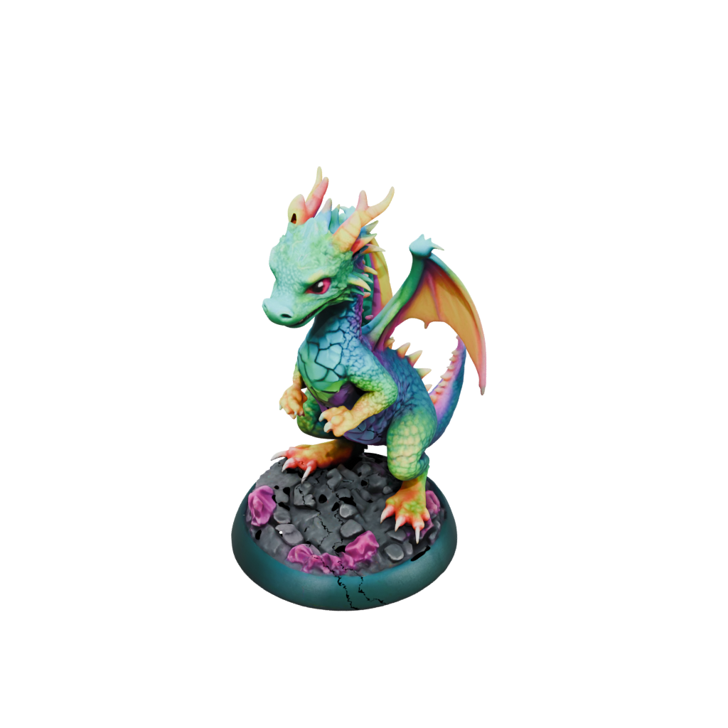 Neon Young Dragon Wyrmling