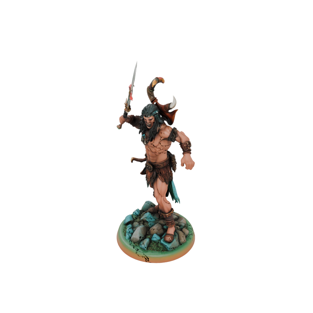 Neon Barbarian With Greatsword