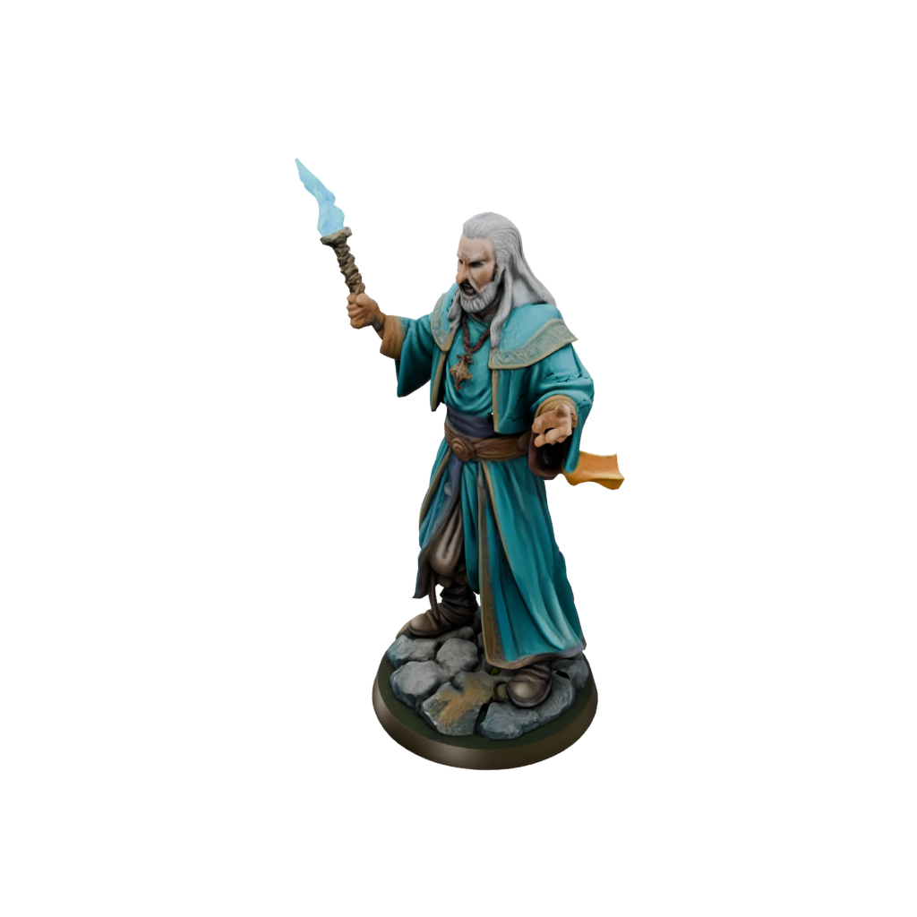 Neon Cleric Priest With Mace