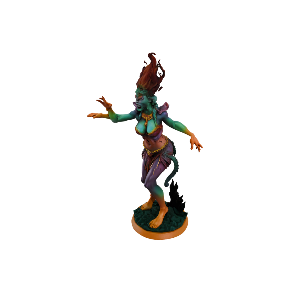 Neon Fire Genie Efreet