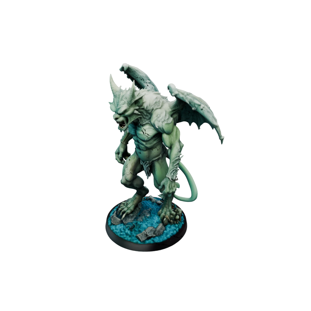 Neon Gargoyle Sentinel