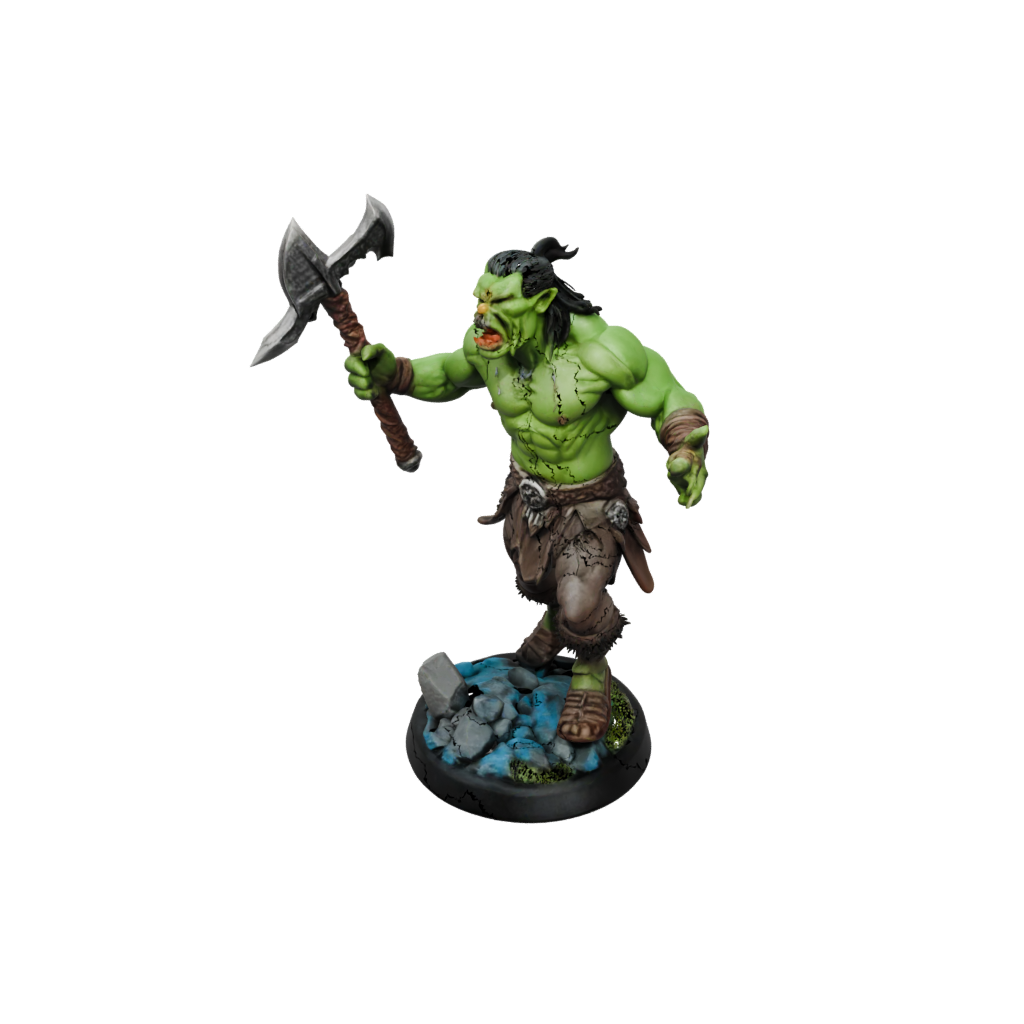 Neon Half-Orc Berserker