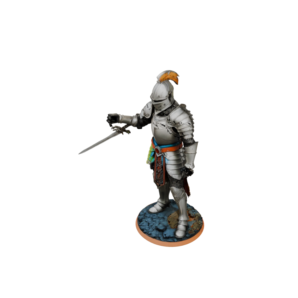 Neon Knight In Full Plate Armor