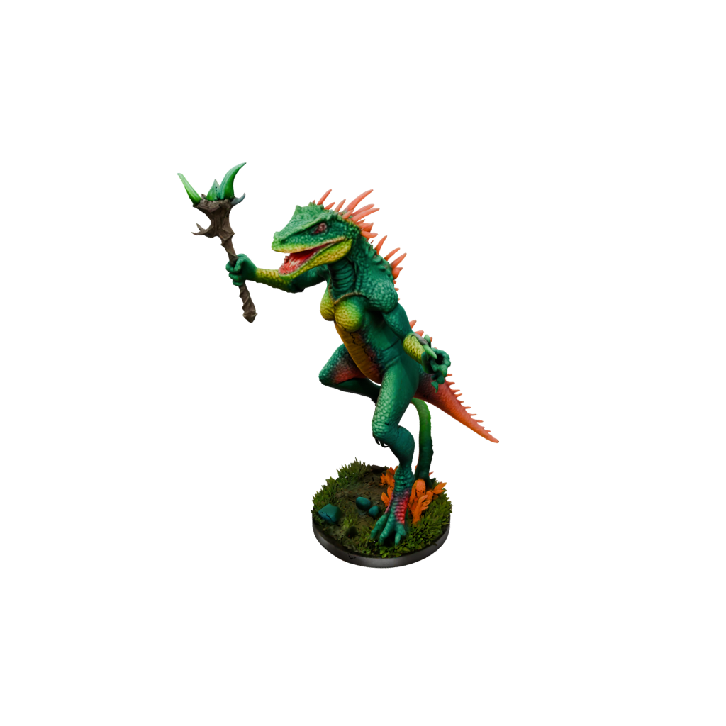 Neon Lizardfolk Hunter