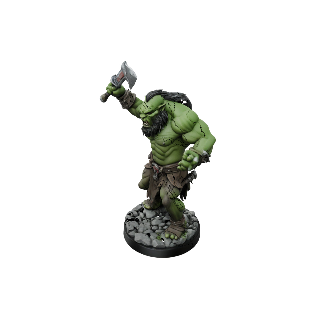 Neon Orc Brute With Cleaver