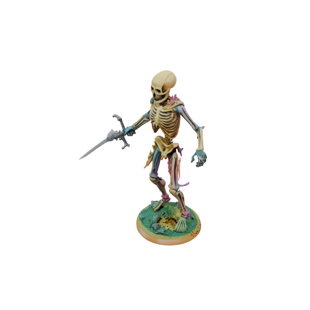 Neon Skeleton Warrior