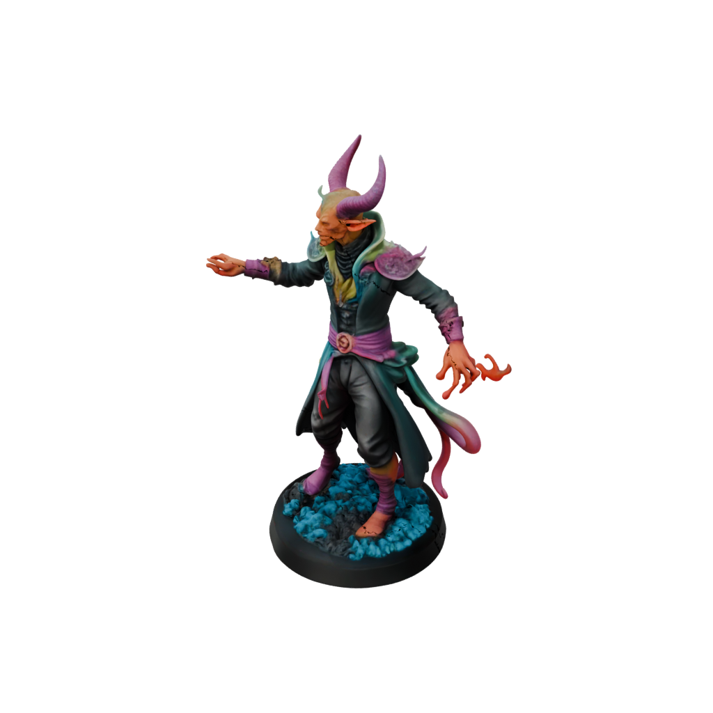 Neon Tiefling Warlock