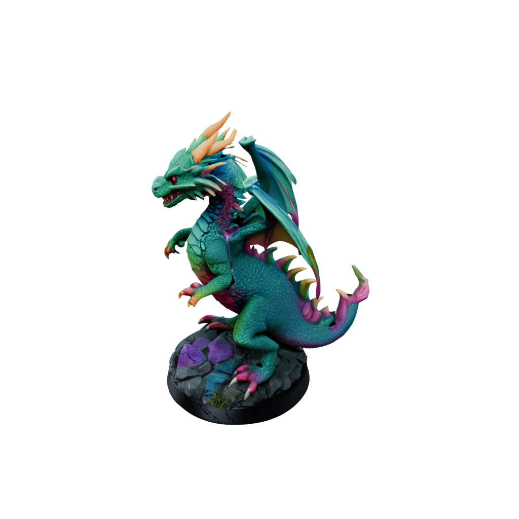 Neon Young Dragon Wyrmling