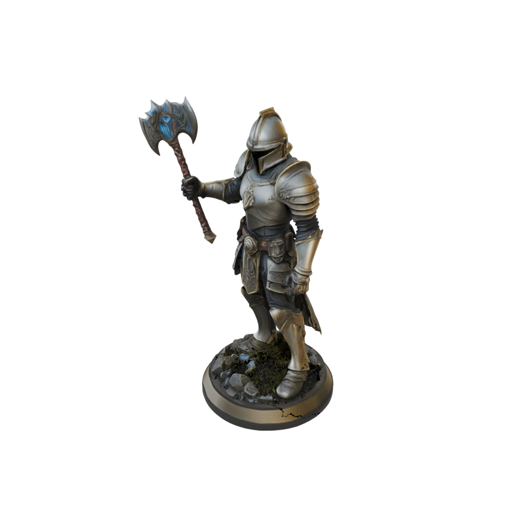 Neon Armored Paladin With War Maul