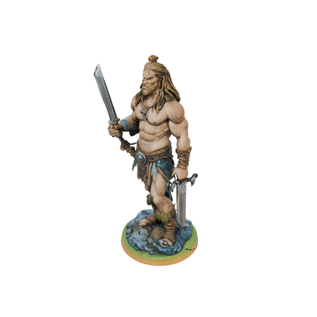 Neon Barbarian With Greatsword
