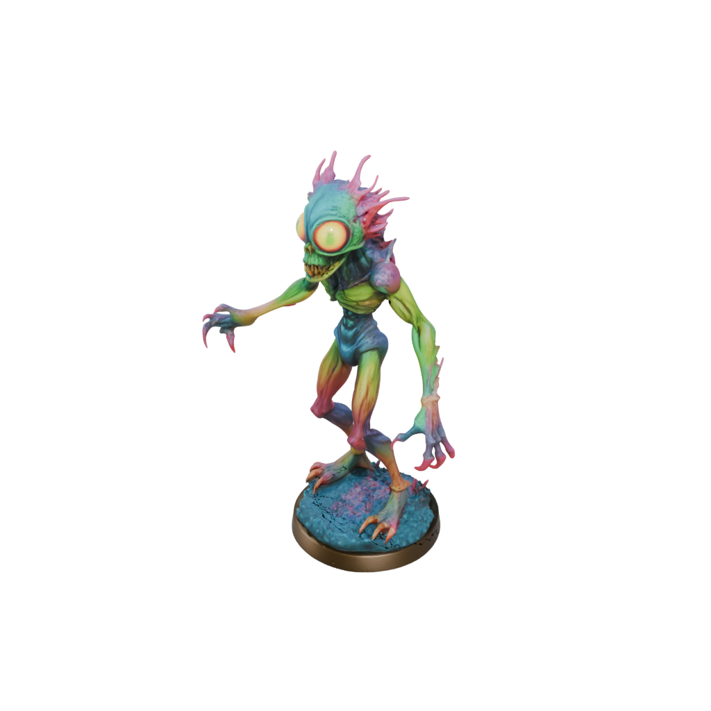 Neon Beholder-Style Floating Eye Tyrant