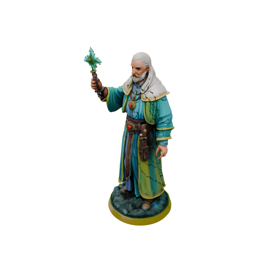 Neon Cleric Priest With Mace