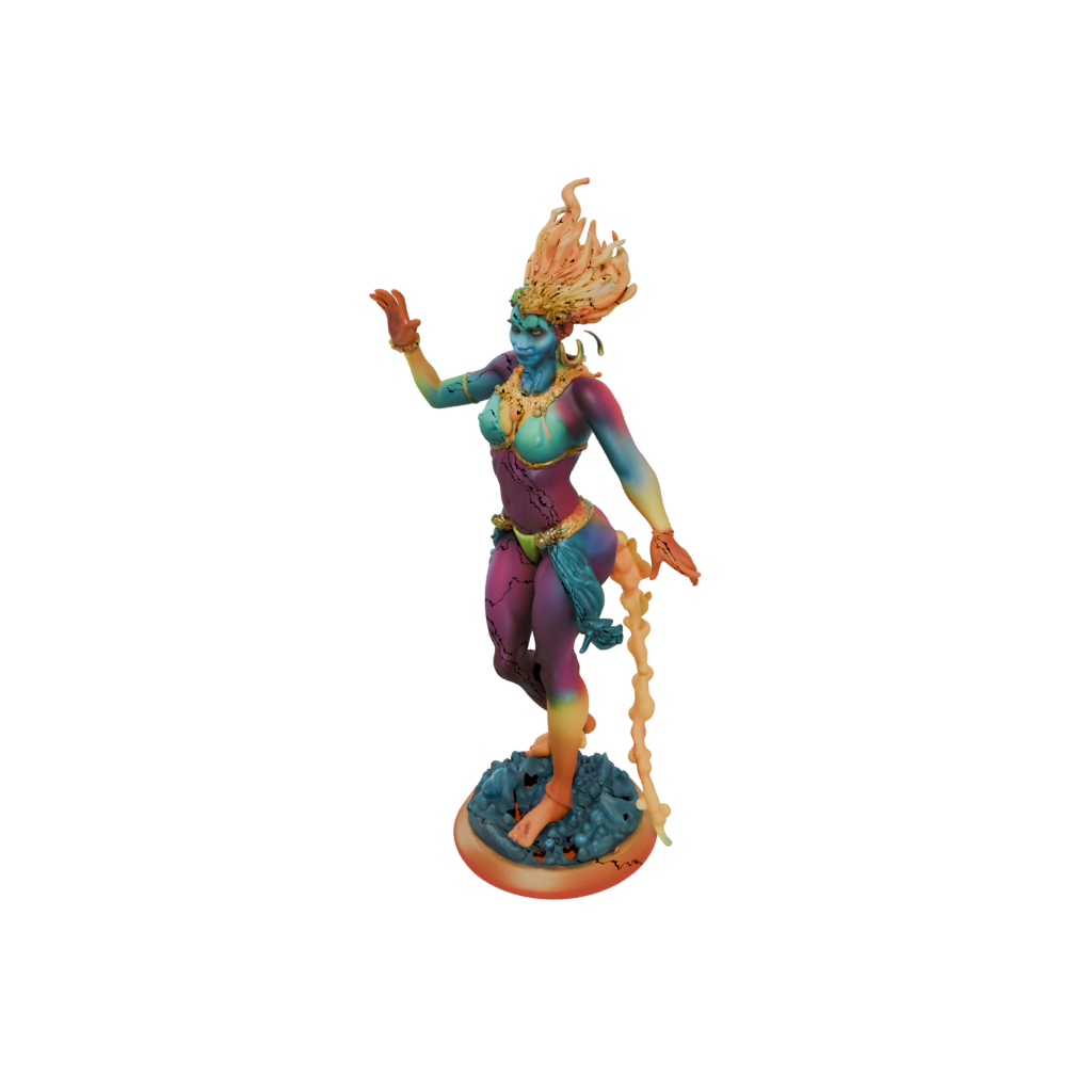 Neon Fire Genie Efreet