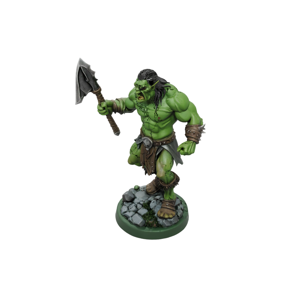 Neon Half-Orc Berserker