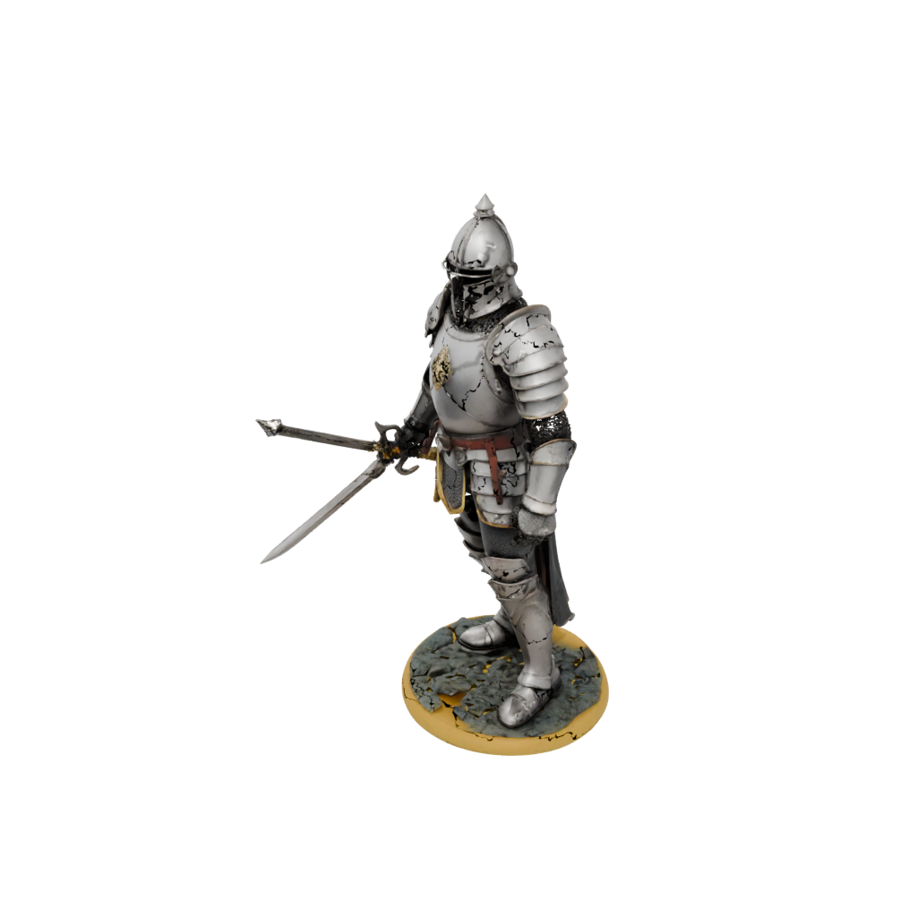 Neon Knight In Full Plate Armor