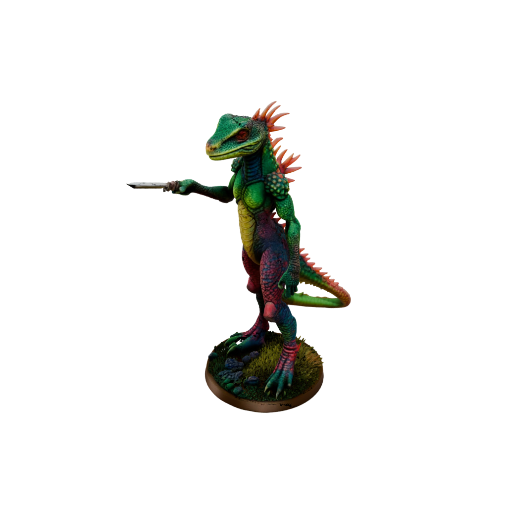 Neon Lizardfolk Hunter