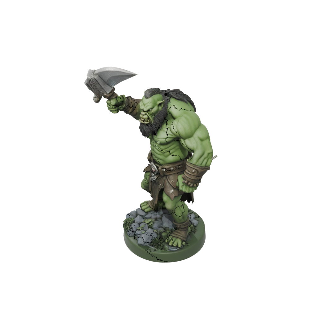 Neon Orc Brute With Cleaver
