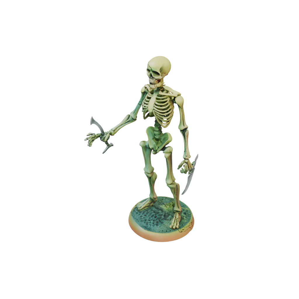 Neon Skeleton Warrior