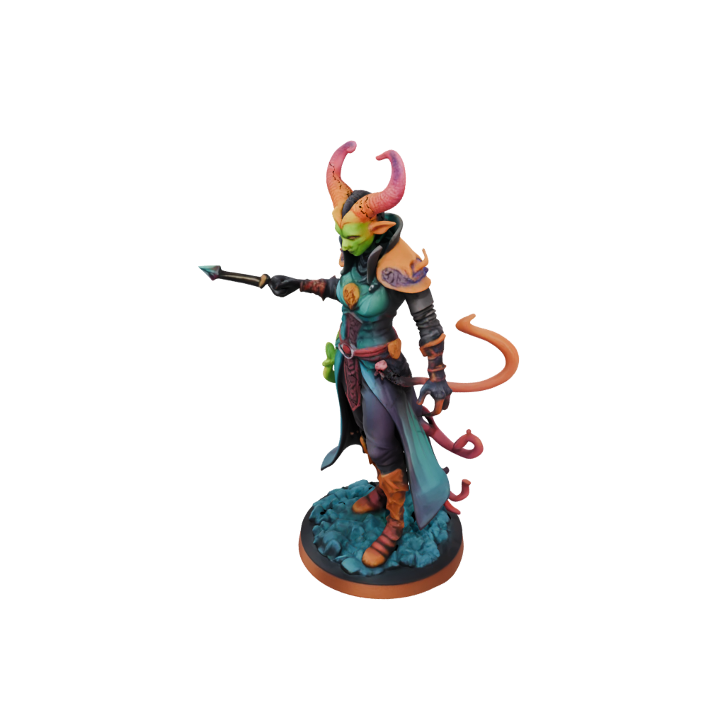 Neon Tiefling Warlock