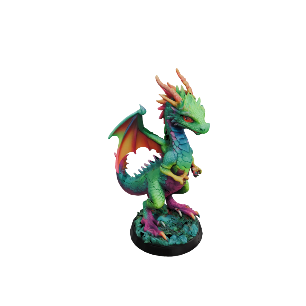 Neon Young Dragon Wyrmling