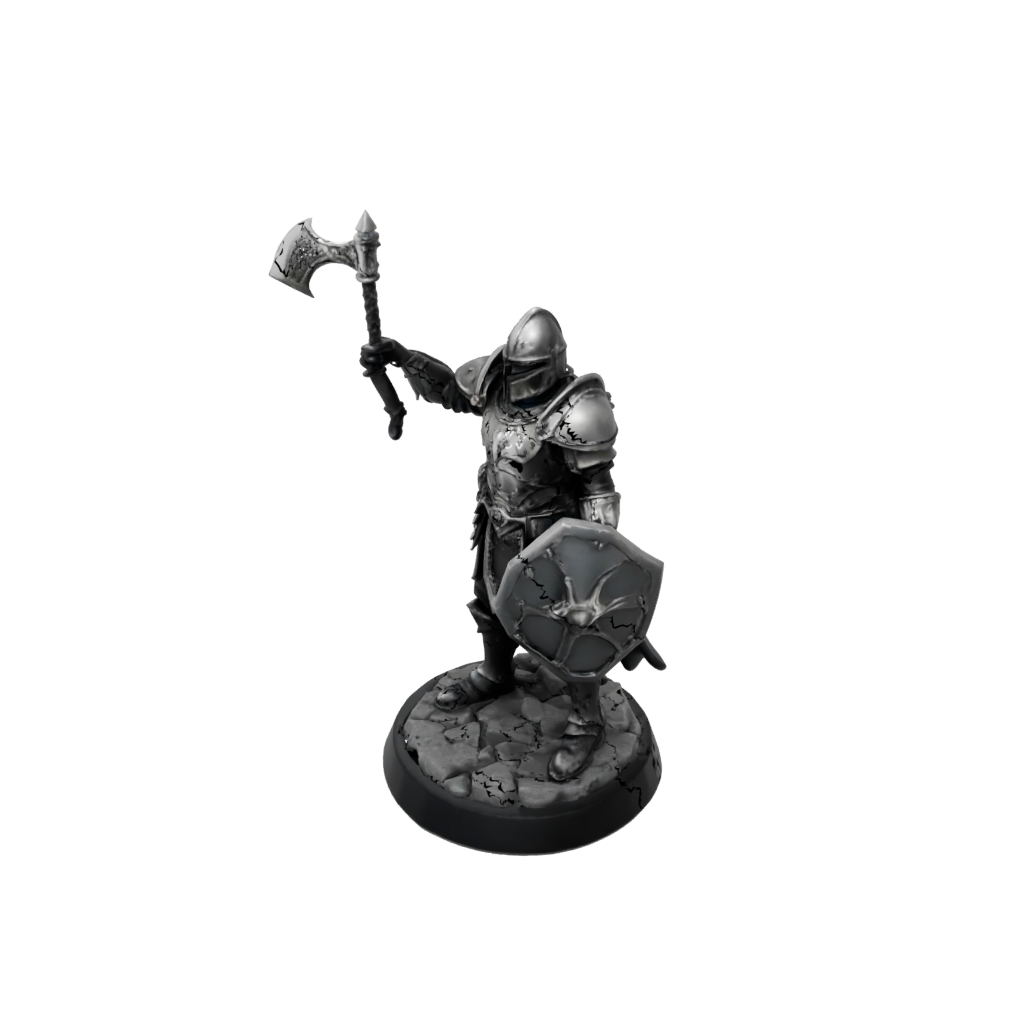 Obsidian Armored Paladin With War Maul