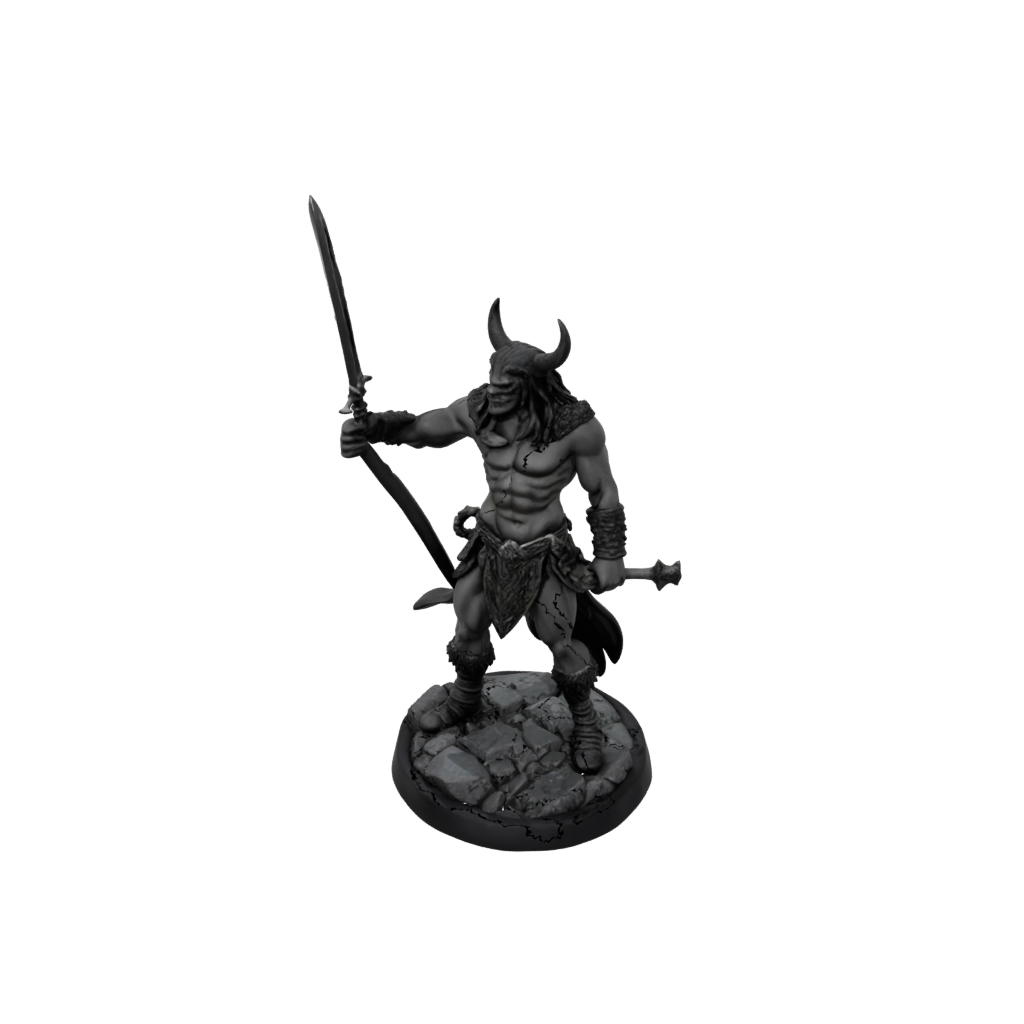 Obsidian Barbarian With Greatsword