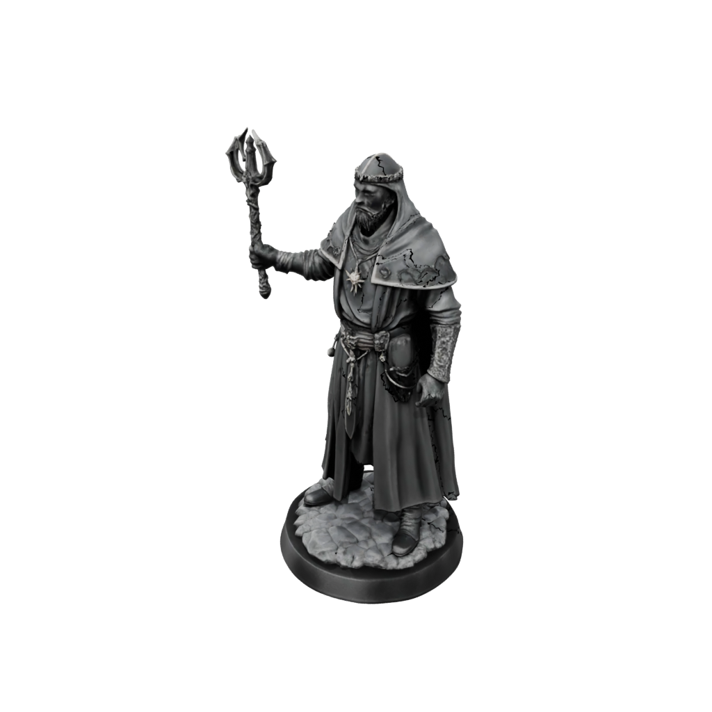 Obsidian Cleric Priest With Mace