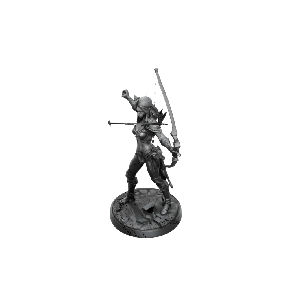 Obsidian Elven Ranger Archer