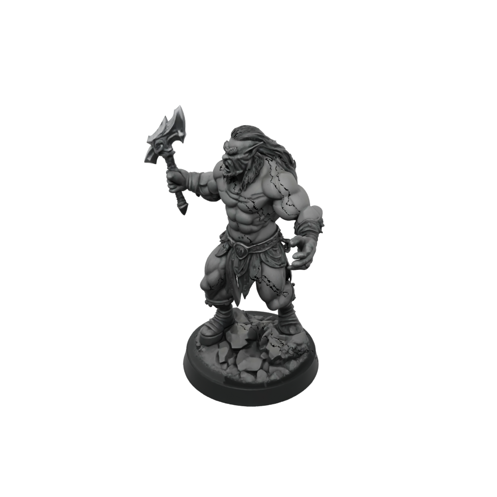 Obsidian Half-Orc Berserker