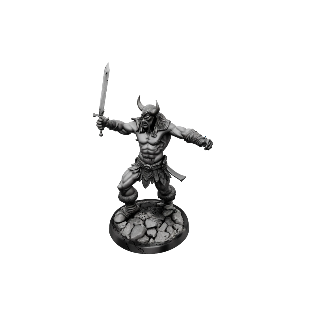 Obsidian Barbarian With Greatsword