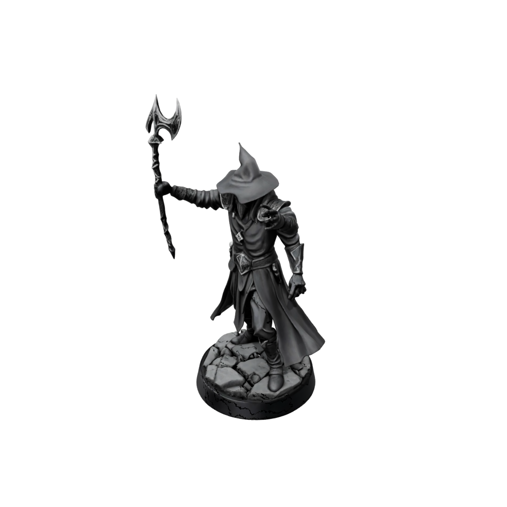 Obsidian Battle Wizard With Staff