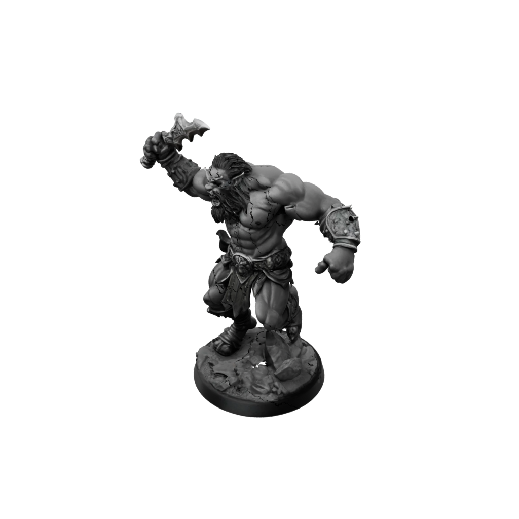 Obsidian Half-Orc Berserker