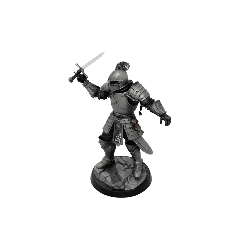 Obsidian Knight In Full Plate Armor