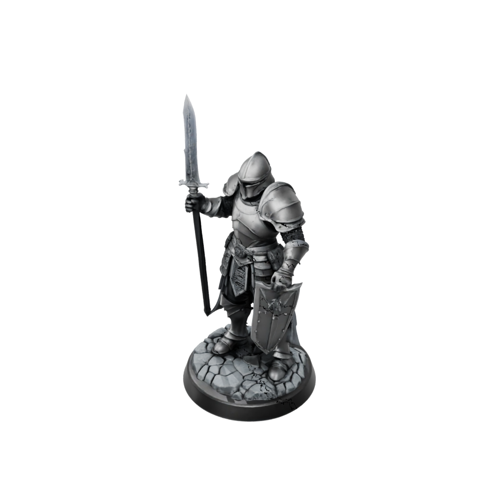 Obsidian Armored Paladin With War Maul