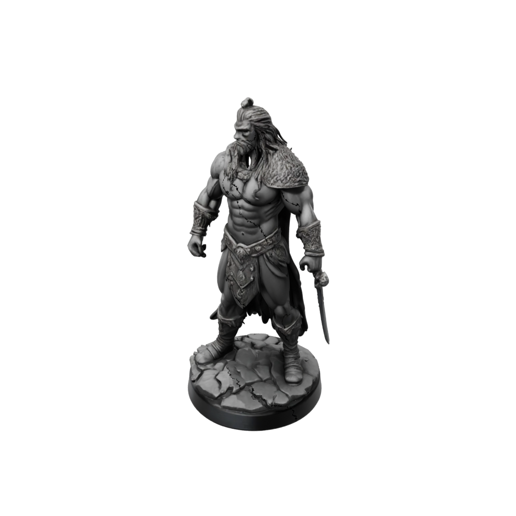Obsidian Barbarian With Greatsword