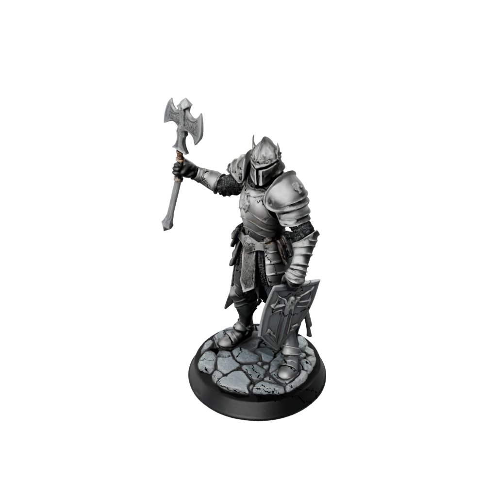 Obsidian Armored Paladin With War Maul