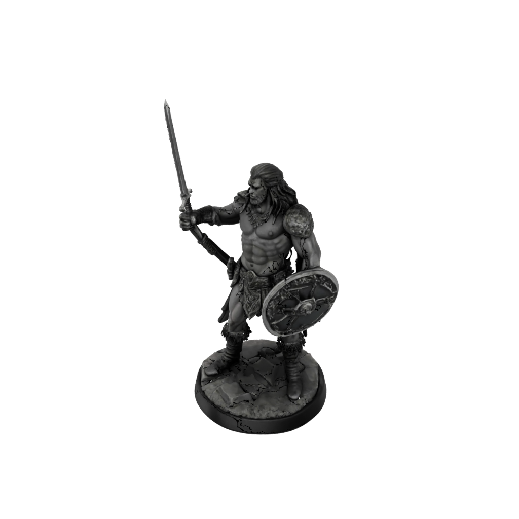 Obsidian Barbarian With Greatsword
