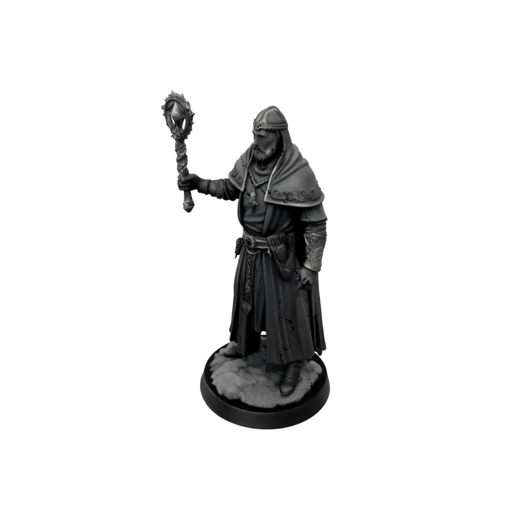 Obsidian Cleric Priest With Mace