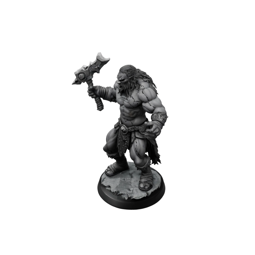 Obsidian Half-Orc Berserker