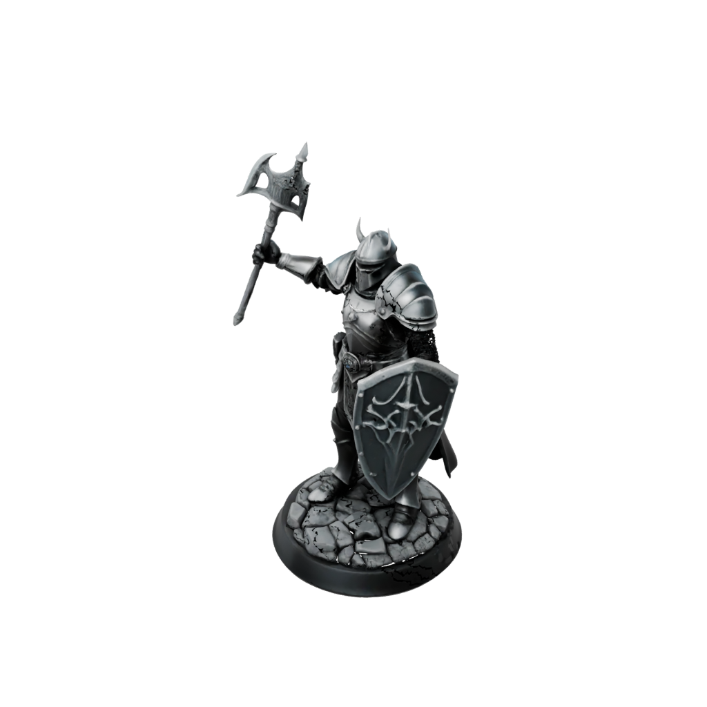 Obsidian Armored Paladin With War Maul