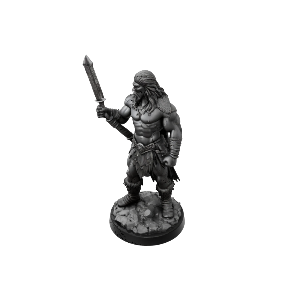 Obsidian Barbarian With Greatsword
