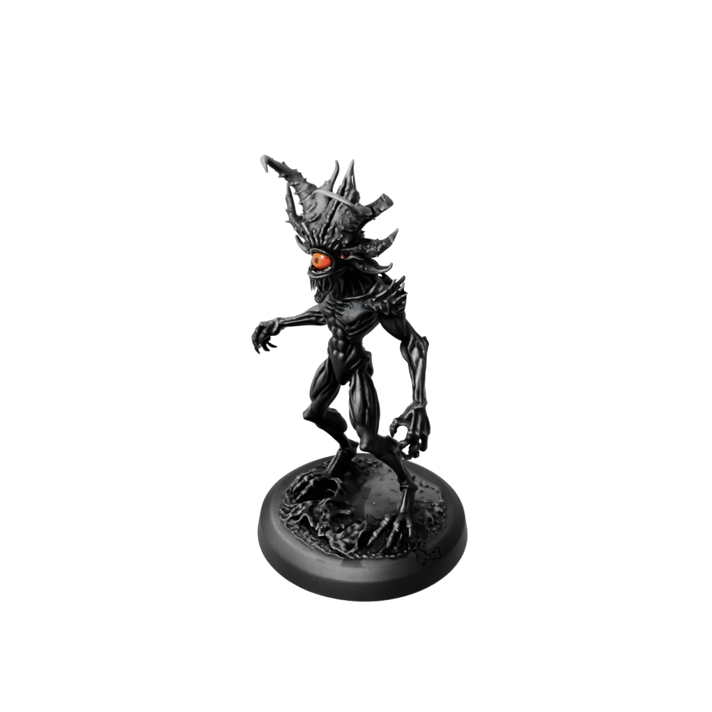 Obsidian Beholder-Style Floating Eye Tyrant