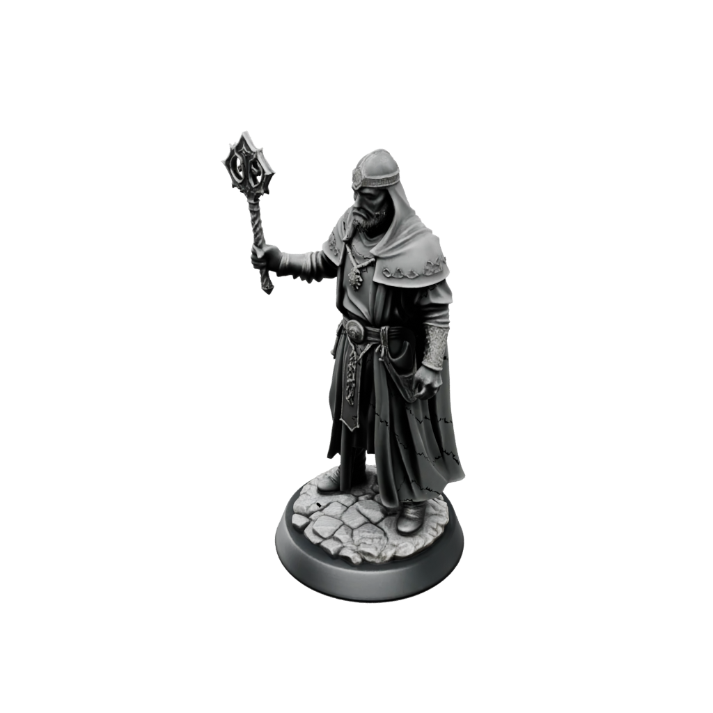 Obsidian Cleric Priest With Mace