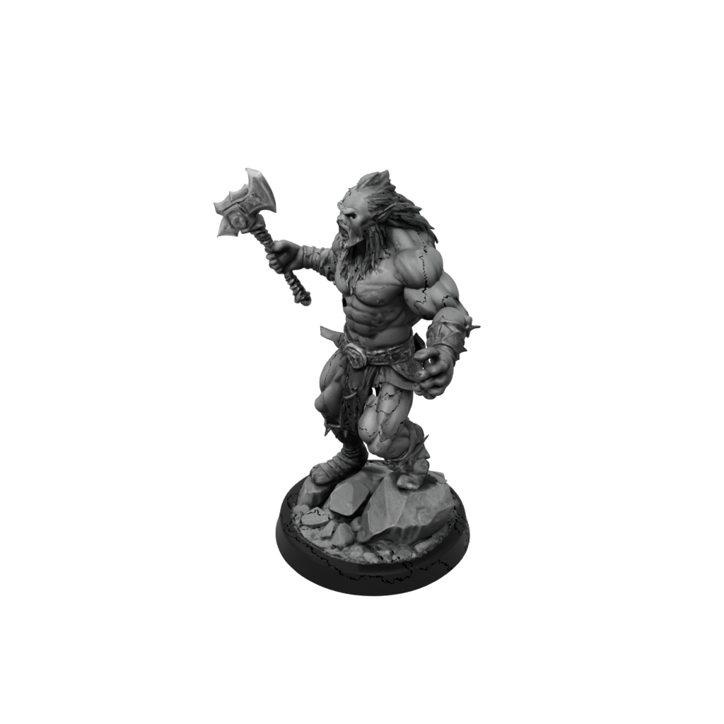 Obsidian Half-Orc Berserker