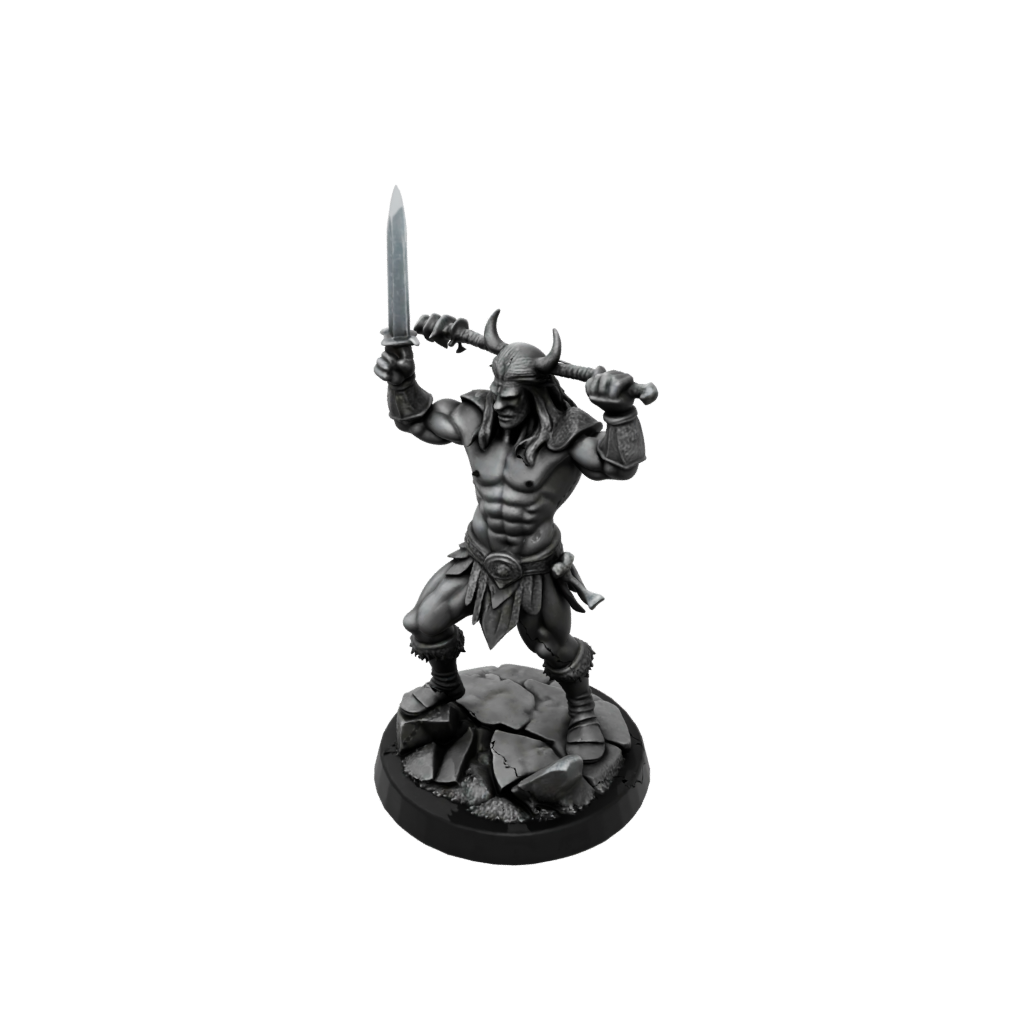 Obsidian Barbarian With Greatsword