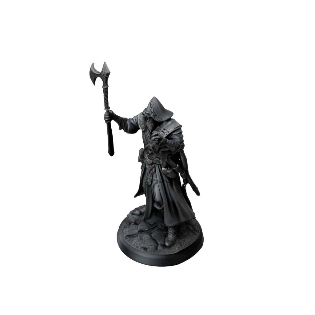 Obsidian Battle Wizard With Staff
