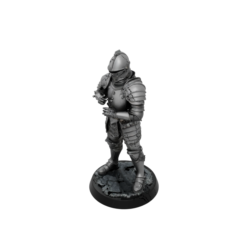 Obsidian Knight In Full Plate Armor