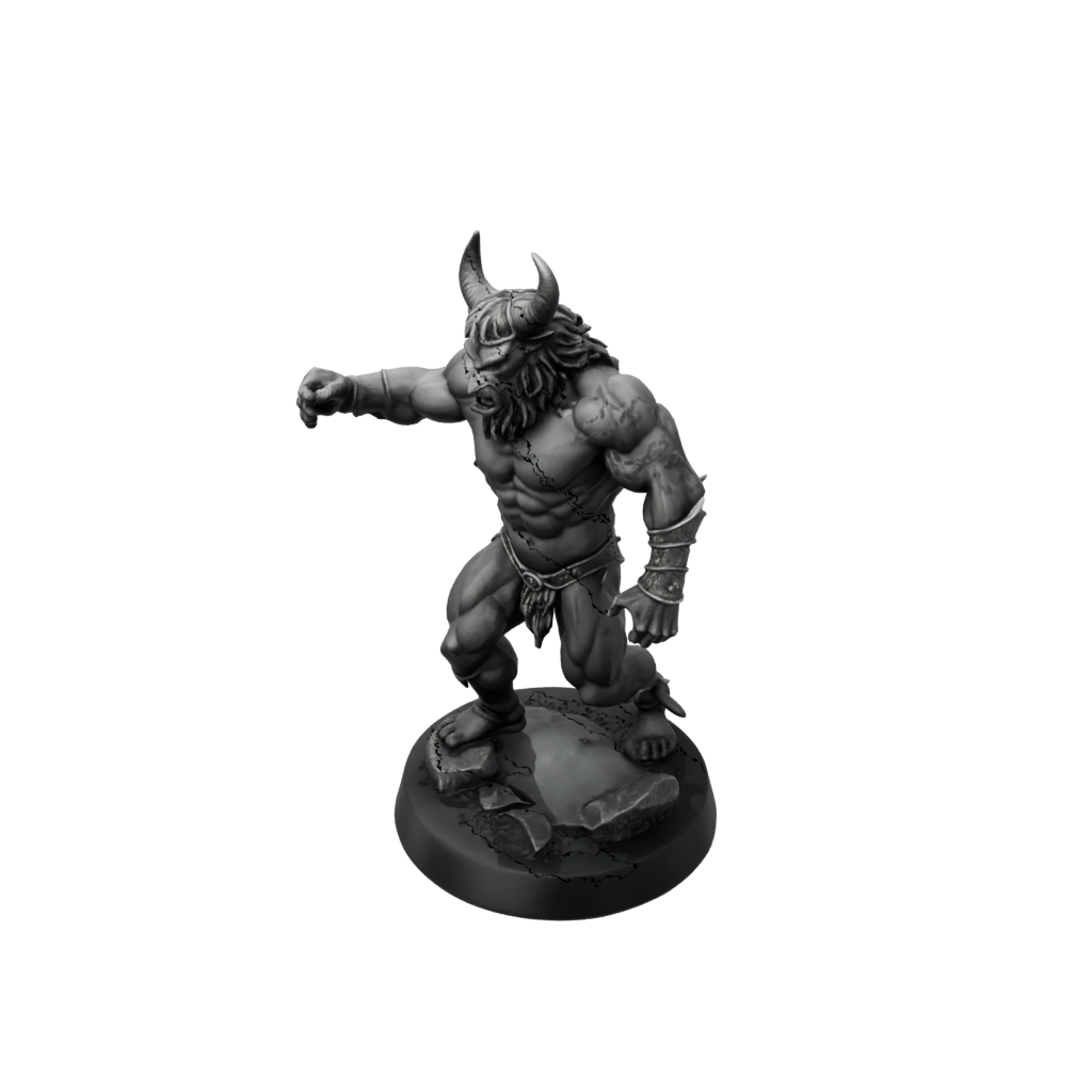 Obsidian Minotaur Gladiator