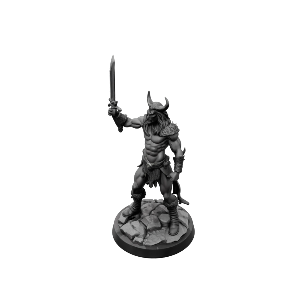Obsidian Barbarian With Greatsword